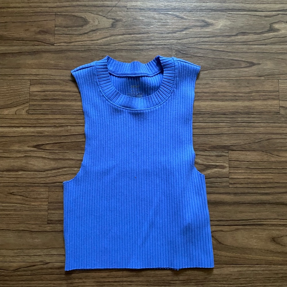 Aerie Vibrant Blue Ribbed Tank Top